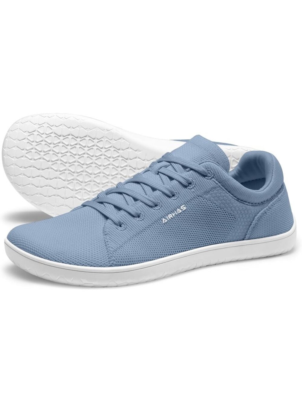 Women's Light Blue Knit Minimalist Barefoot Zero Drop Casual Walking Sneakers